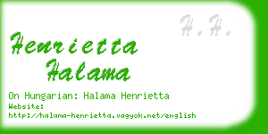 henrietta halama business card